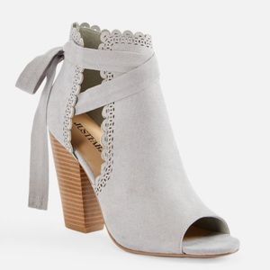 JustFab Lace up Booties/heels